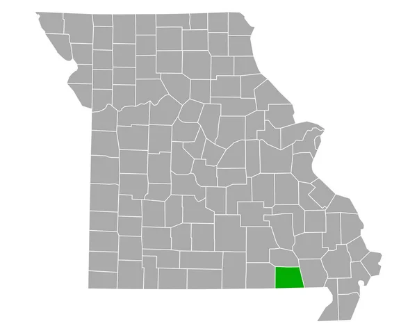 Kaart Van Ripley Missouri — Stockvector