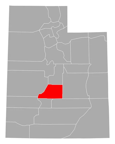 Mapa Sevier Utah — Archivo Imágenes Vectoriales