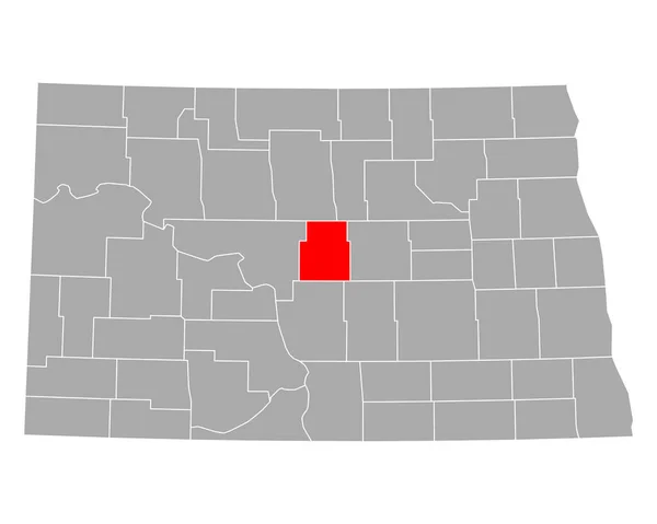 Kuzey Dakota Daki Sheridan Haritası — Stok Vektör