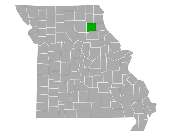 Carte Shelby Dans Missouri — Image vectorielle