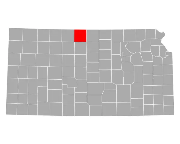 Mapa Fertilizantes Kansas — Vetor de Stock