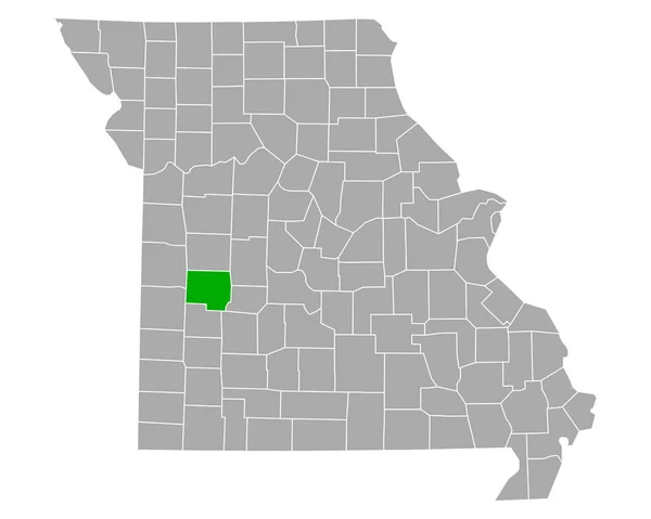 Carte Clair Dans Missouri — Image vectorielle