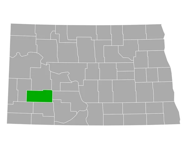 Kaart Van Stark North Dakota — Stockvector