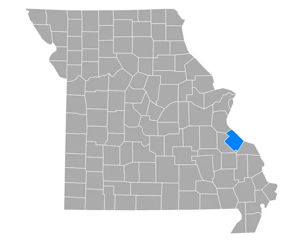 Carte Ste Genevieve Dans Missouri — Image vectorielle