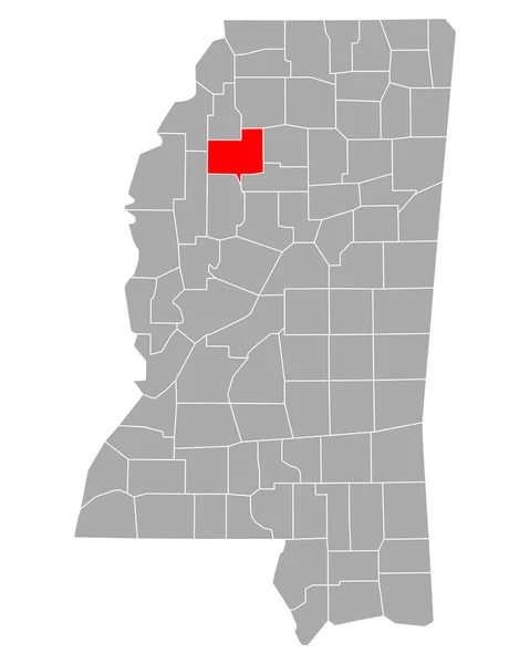 Mapa Tallahatchie Mississippi — Vector de stock