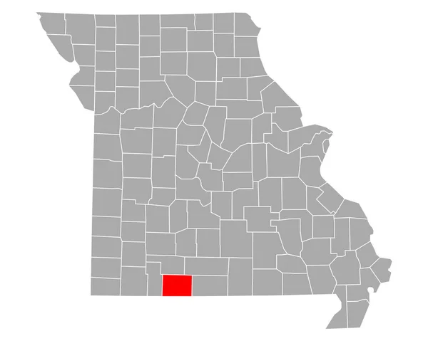 Mapa Taney Missouri — Wektor stockowy