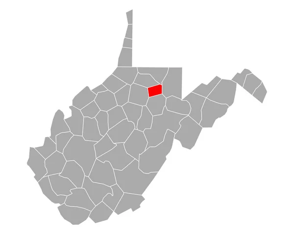 Karta Över Taylor West Virginia — Stock vektor