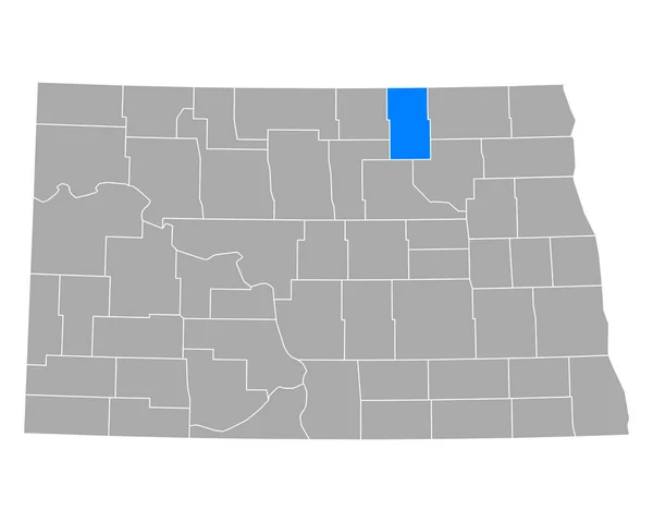 Mapa Towner Dakota Norte — Vetor de Stock