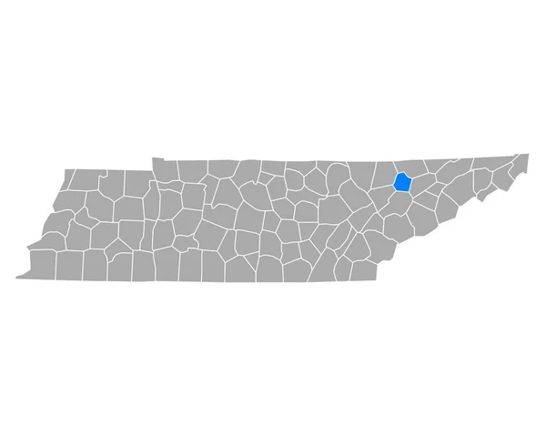 テネシー州の連合地図 — ストックベクタ