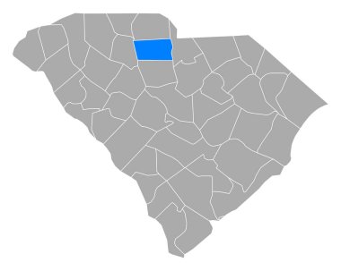 Map of Chester in South Carolina clipart