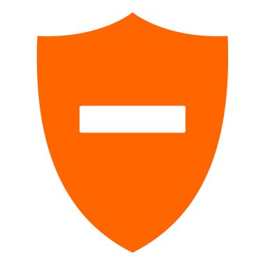 Vektör illüstrasyonu olarak eksi ve kalkan