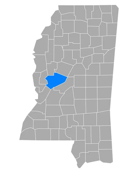 Mapa Yazoo Mississippi — Wektor stockowy