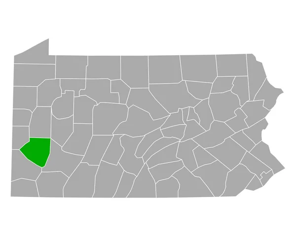 Χάρτης Του Allegheny Στην Πενσυλβάνια — Διανυσματικό Αρχείο