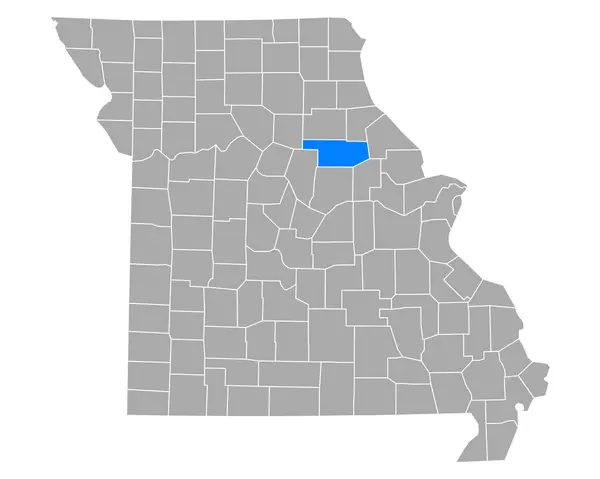 Mappa Audrain Missouri — Vettoriale Stock