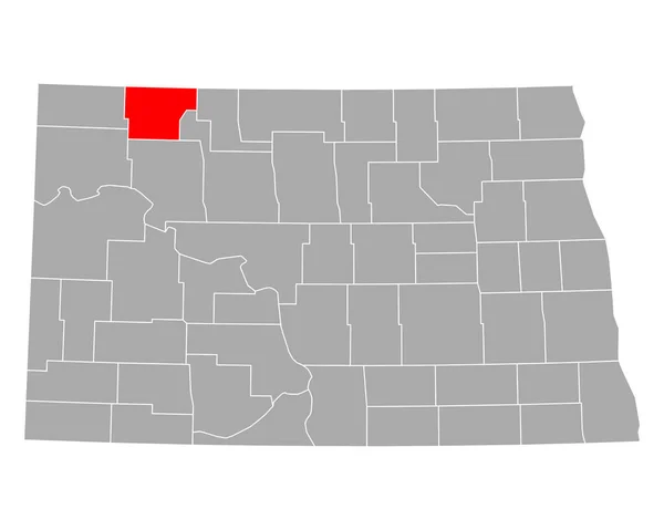 Mapa Burke Dakota Del Norte — Archivo Imágenes Vectoriales