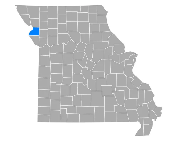 Mapa Buchananu Missouri — Wektor stockowy