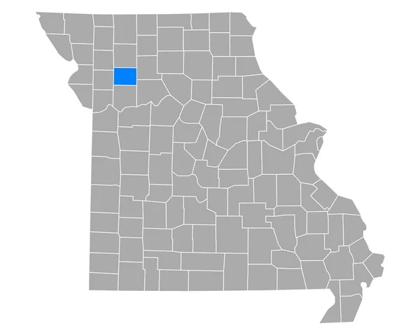 Carte Caldwell Missouri — Image vectorielle