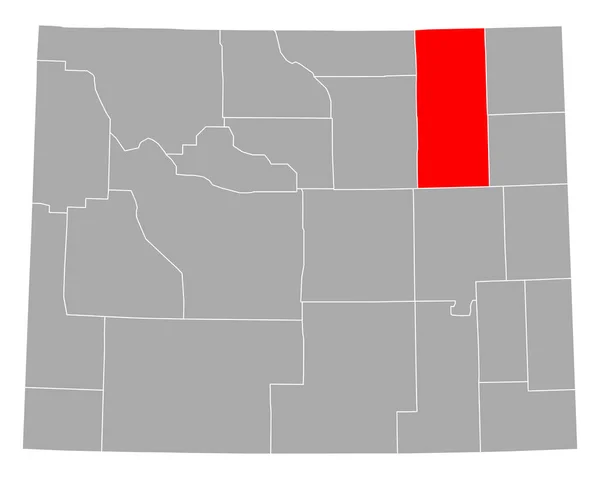 Kaart Van Campbell Wyoming — Stockvector