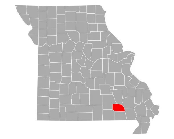 Carte Carter Dans Missouri — Image vectorielle