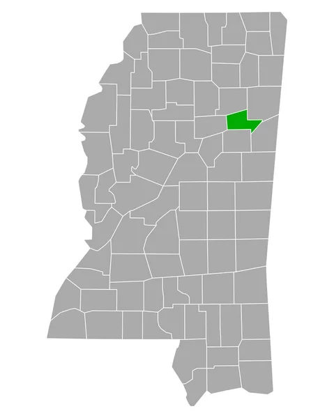 Mapa Argila Mississippi — Vetor de Stock