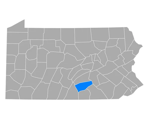 Mapa Cumberlandu Pensylwanii — Wektor stockowy