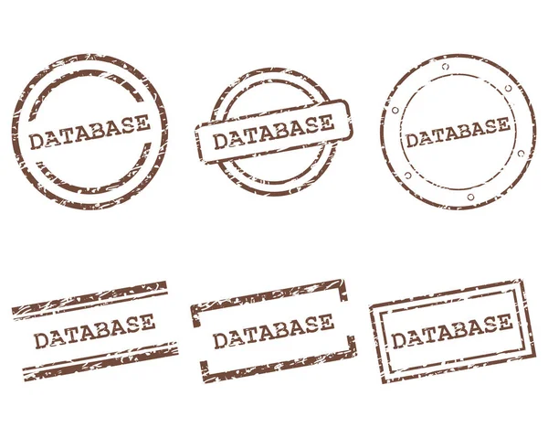 Datenbankstempel Als Vektorillustration — Stockvektor