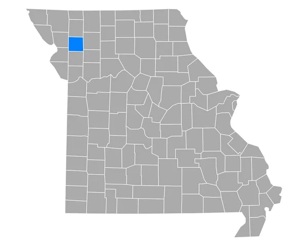 Mapa Dekalb Missouri — Vetor de Stock