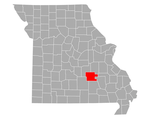 Karte Von Dent Missouri — Stockvektor