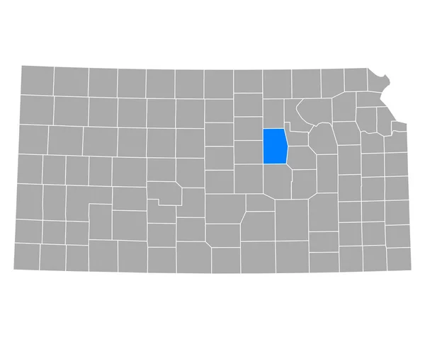 Mapa Dickinson Kansas — Vetor de Stock