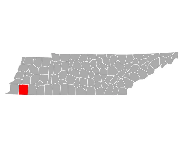 Mapa Fayette Tennessee —  Vetores de Stock