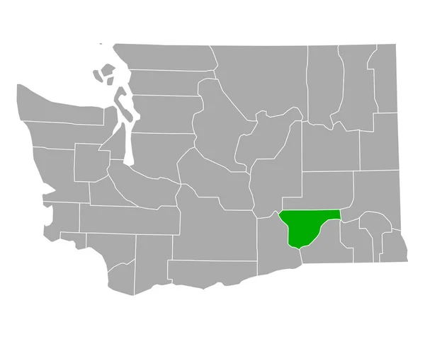 ワシントン州のフランクリン市地図 — ストックベクタ