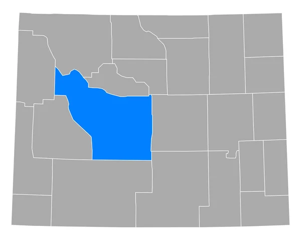 Carte Fremont Dans Wyoming — Image vectorielle
