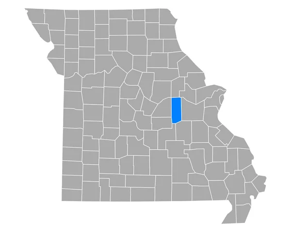 ミズーリ州のガスコーニュ地図 — ストックベクタ
