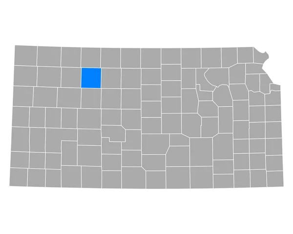 Mapa Graficos Kansas — Vetor de Stock