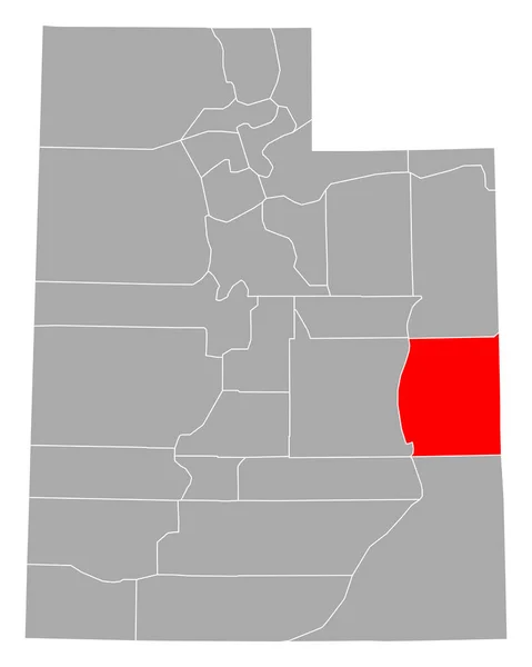 Mappa Grand Utah — Vettoriale Stock