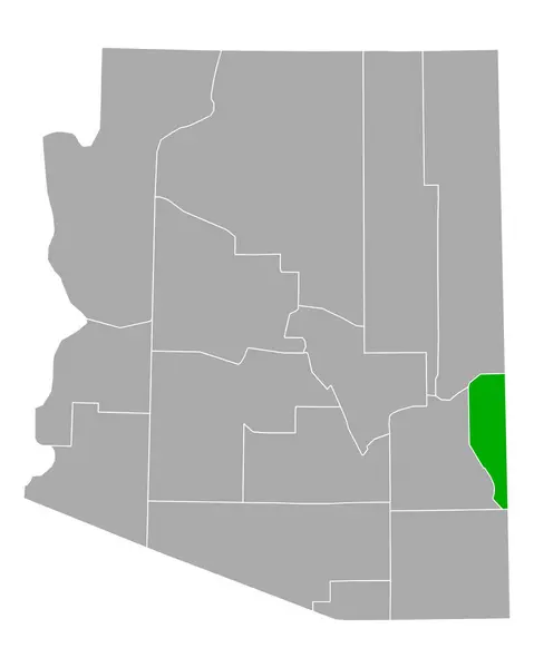 Mapa Greenlee Arizona — Archivo Imágenes Vectoriales