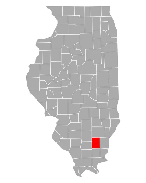 Mapa Hamiltonu Illinois — Stockový vektor