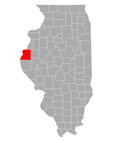 Mapa Hancocka Illinois — Wektor stockowy