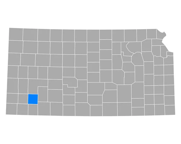 Mapa Agentes Funerários Kansas — Vetor de Stock