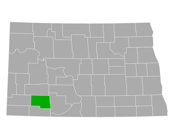 Mapa Hettinger Dakota Del Norte — Archivo Imágenes Vectoriales