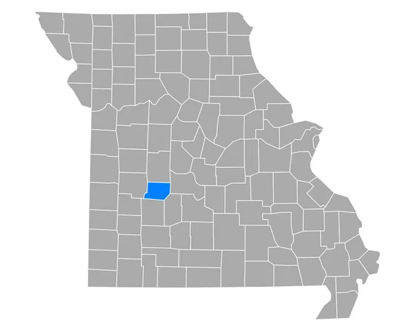 Karta Över Hickory Missouri — Stock vektor