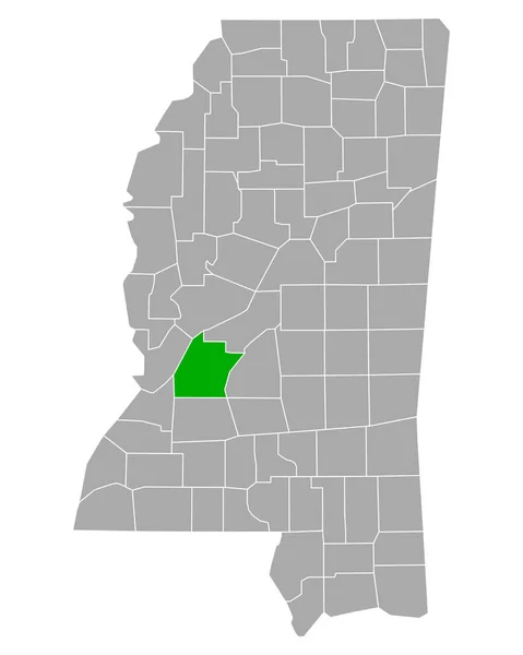 Mapa Hindsu Mississippi — Stockový vektor