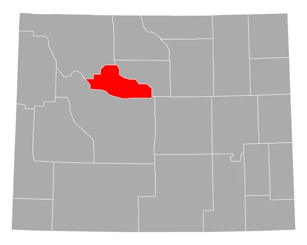 Mapa Termas Wyoming — Vetor de Stock