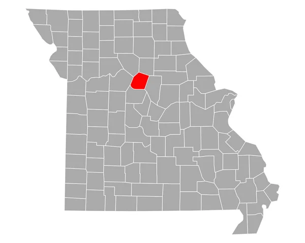 Howard Térképe Missouriban — Stock Vector