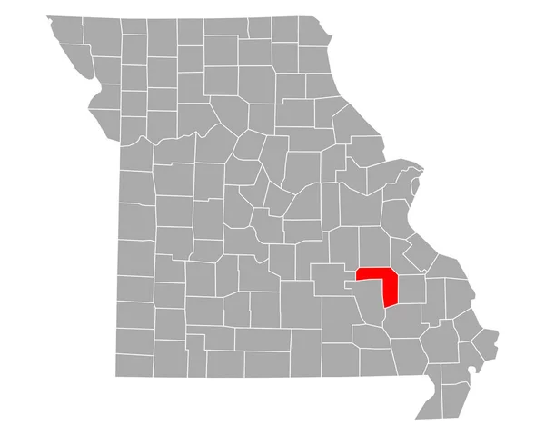 Mapa Ferro Ondulado Missouri — Vetor de Stock