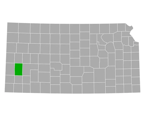 Mapa Kearny Ego Kansas — Wektor stockowy