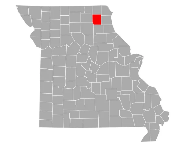 ミズーリ州のノックス地図 — ストックベクタ