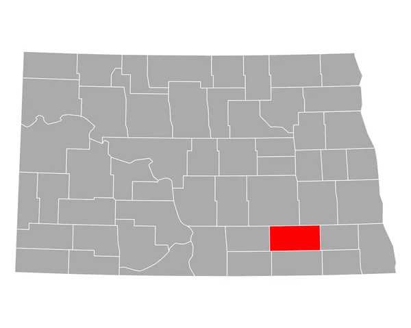 Mapa Lavanderias Dakota Norte — Vetor de Stock