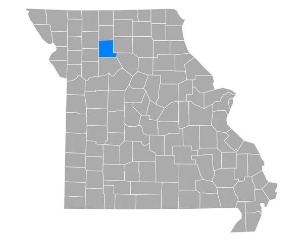 ミズーリ州のリビングストン地図 — ストックベクタ