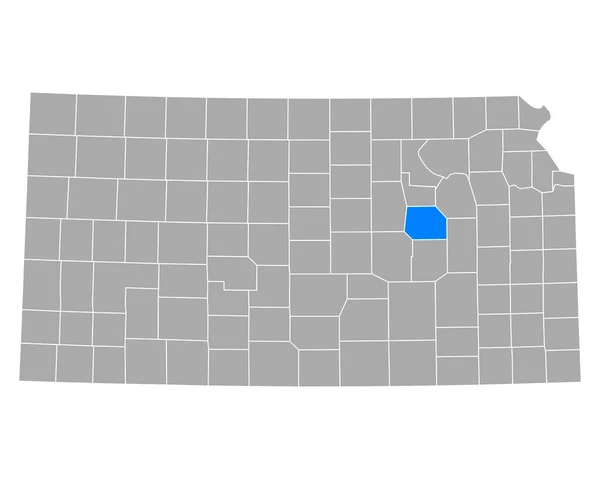 Mapa Materiais Médicos Kansas — Vetor de Stock